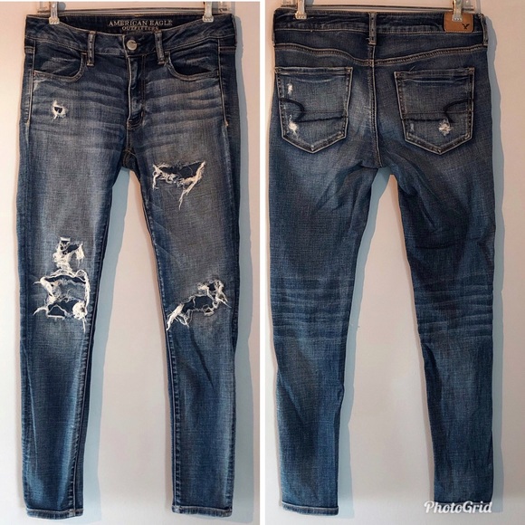 American Eagle Outfitters Denim - American Eagle Distressed Skinny Jeggings, Sz. 6